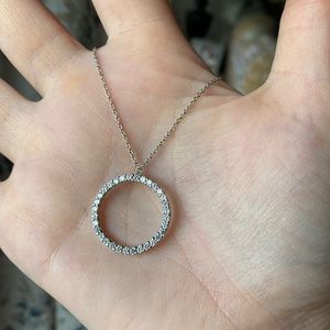 Cubic Zirconia Circle Necklace